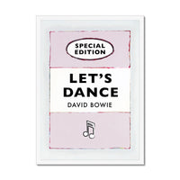 Let's Dance (Pink) Lyric Book Cover Print - Framed