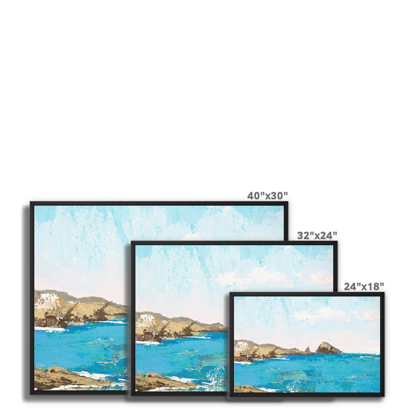 Mother Ivey's Bay Seascape Beach Painting Wall Art Framed Canvas