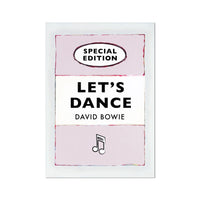 Let's Dance Lyric on  Vintage Style Book Cover Print  - Unframed