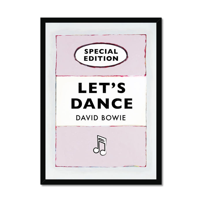 Let's Dance (Pink) Lyric Book Cover Print - Framed