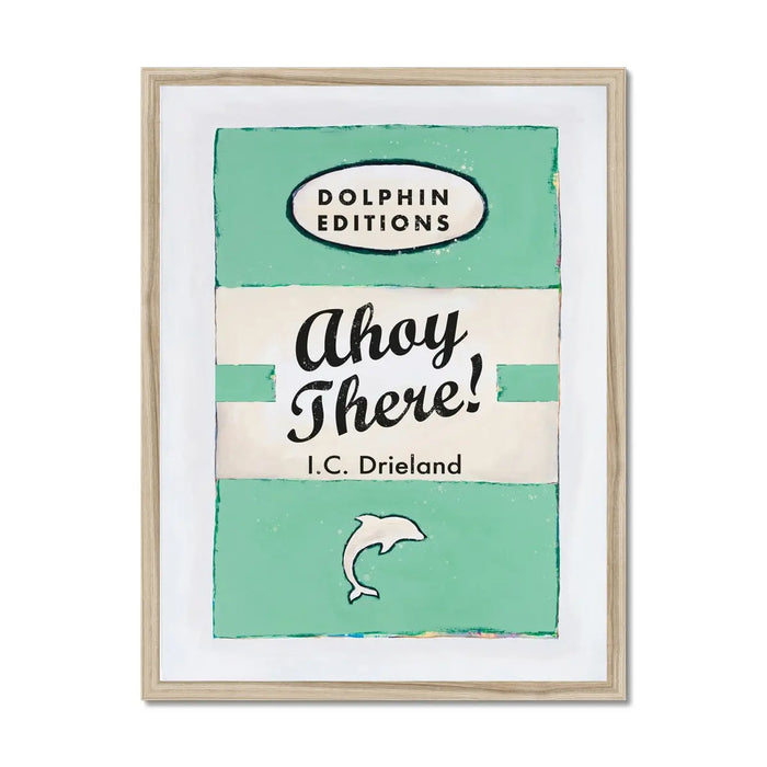 Vintage Book Art - Ahoy There! - Framed - Beach House Art