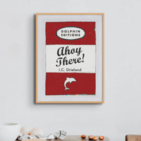 Ahoy There! (Red) Vintage Book Cover Art Print - Unframed Beach House Art