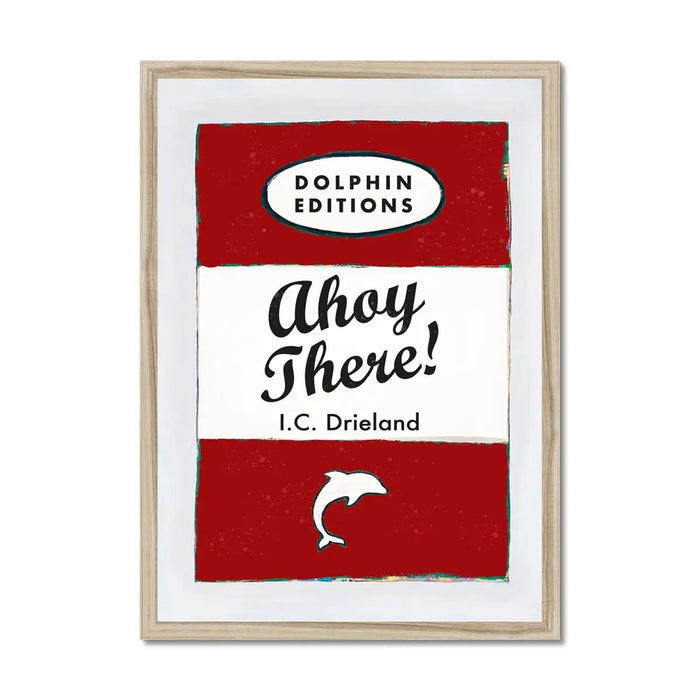 Ahoy There! (Red) Vintage Book Cover Art Print - Framed