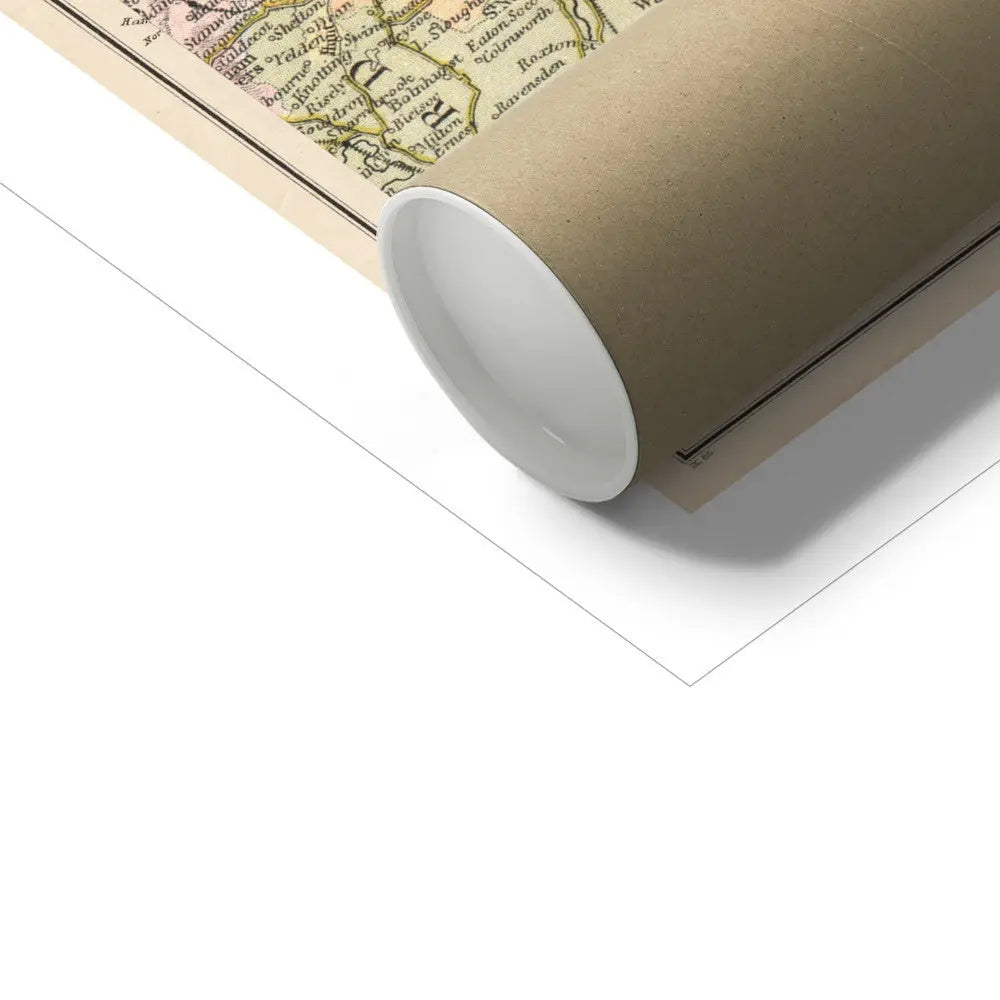 Are We There Yet? (East Anglia Map) Vintage Map Art - Unframed - Beach House Art