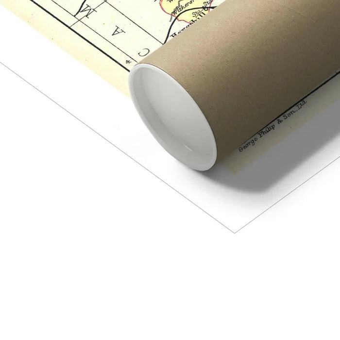 Are We There Yet? (Suffolk Map) Vintage Map Art - Unframed - Beach House Art