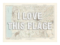 Blackpool Personalised Map Print | Custom Map of Blackpool | White Vintage Font - Framed Art Print