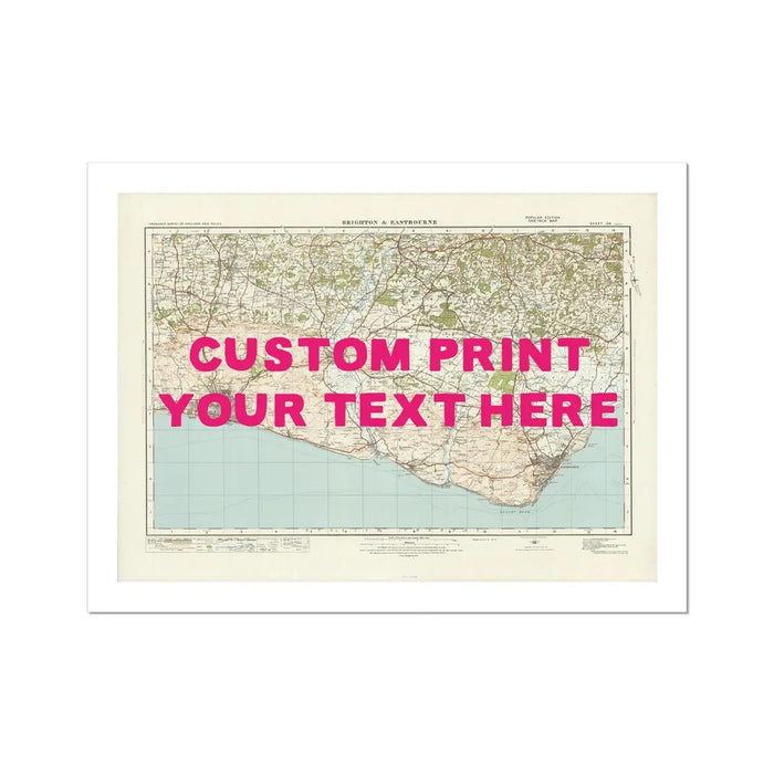 Custom Map Print of Brighton | Personalised Map Print | Map Wall Art - Unframed wall art