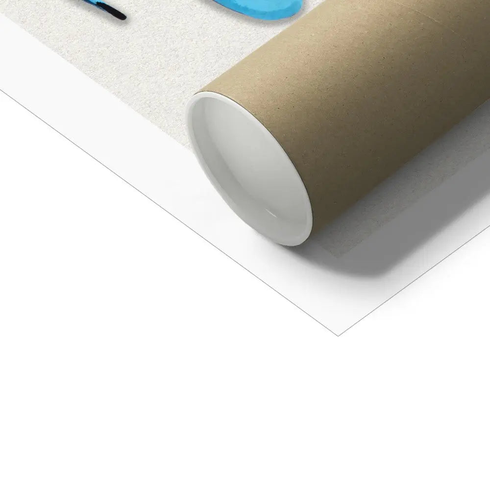 Blue Crab Painting Print - Watercolour Shellfish Art - Unframed Kitchen Wall Art