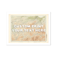 Edinburgh Personalised Map Print | Map Print of Edinburgh | White Hand Drawn Font - Unframed Wall Art
