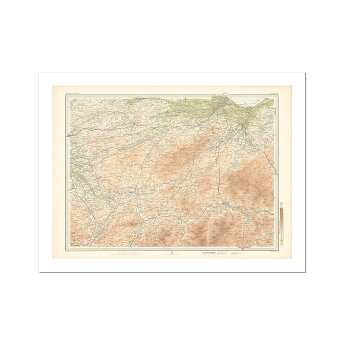 Edinburgh Vintage Map Print | Custom Map Print of Edinburgh - Unframed Wall Art