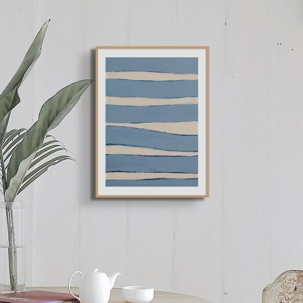 Estuary Ripples - Abstract Line Art - Modern Coastal Art - Unframed Wave Wall Art