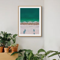 Happy Beach (Aerial Beach Photography) - Unframed - Beach House Art
