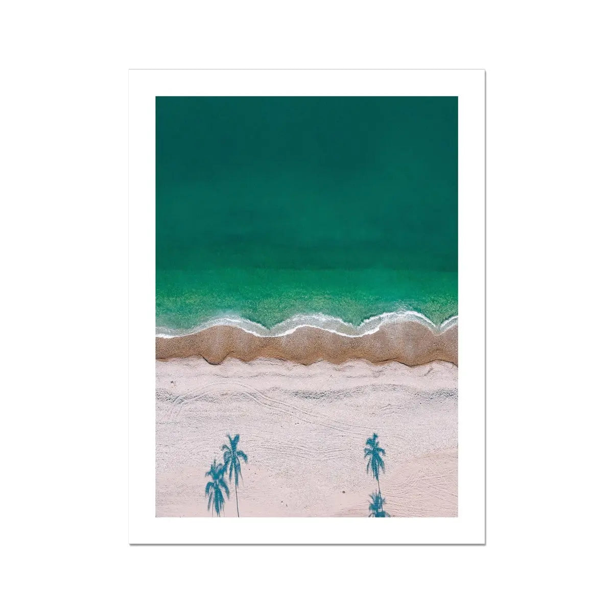 Happy Beach (Aerial Beach Photography) - Unframed - Beach House Art