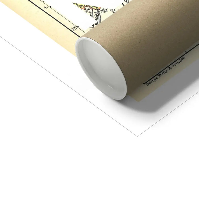 It's Norfolk or Nowhere Art Print | Norfolk Map Print | Vintage Map Art - Unframed Wall art