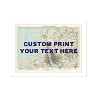 Map Print of Liverpool | Personalised Map Print | Map prints in Navy Hand Drawn Font - Unframed Wall Art