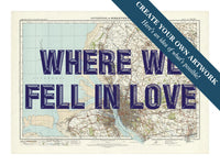 Custom Map Print of Liverpool | Personalised Map Print | Map Prints in Navy font - Unframed wall art