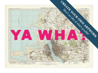 Custom Map Print of Liverpool | Personalised Map Print | Map Prints in pink font - Unframed Wall Art