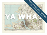 Custom map print of Liverpool | Personalised Map Print | Map Prints in white typography - Framed wall art