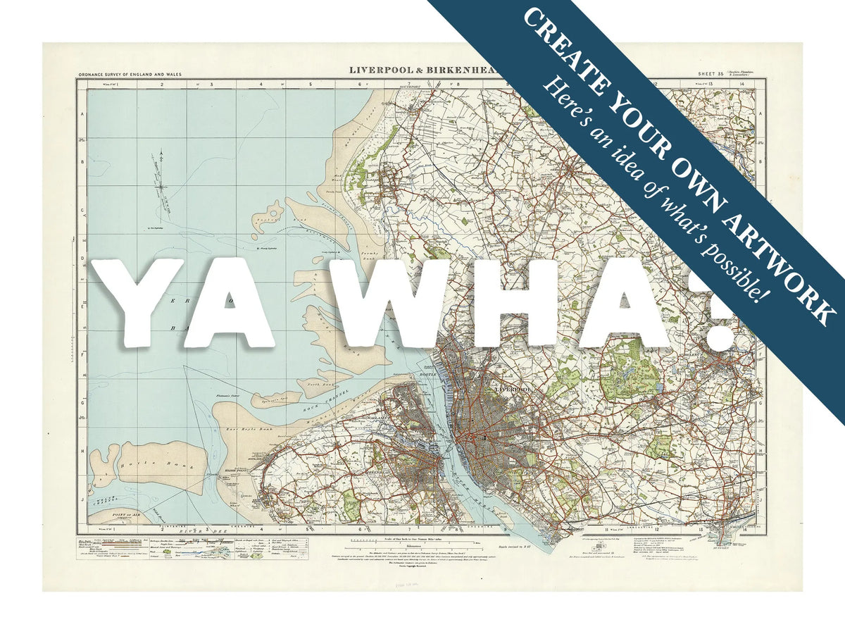 Custom Map Print of Liverpool | Personalised Map Print | Map Prints in white font - Unframed wall art