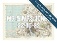 Custom map print of Liverpool | Personalised Map Print | Map Prints with white font - Unframed Wall Art