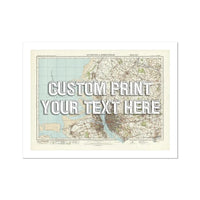 Custom map print of Liverpool | Personalised Map Print | Map Prints with white font - Unframed Wall Art