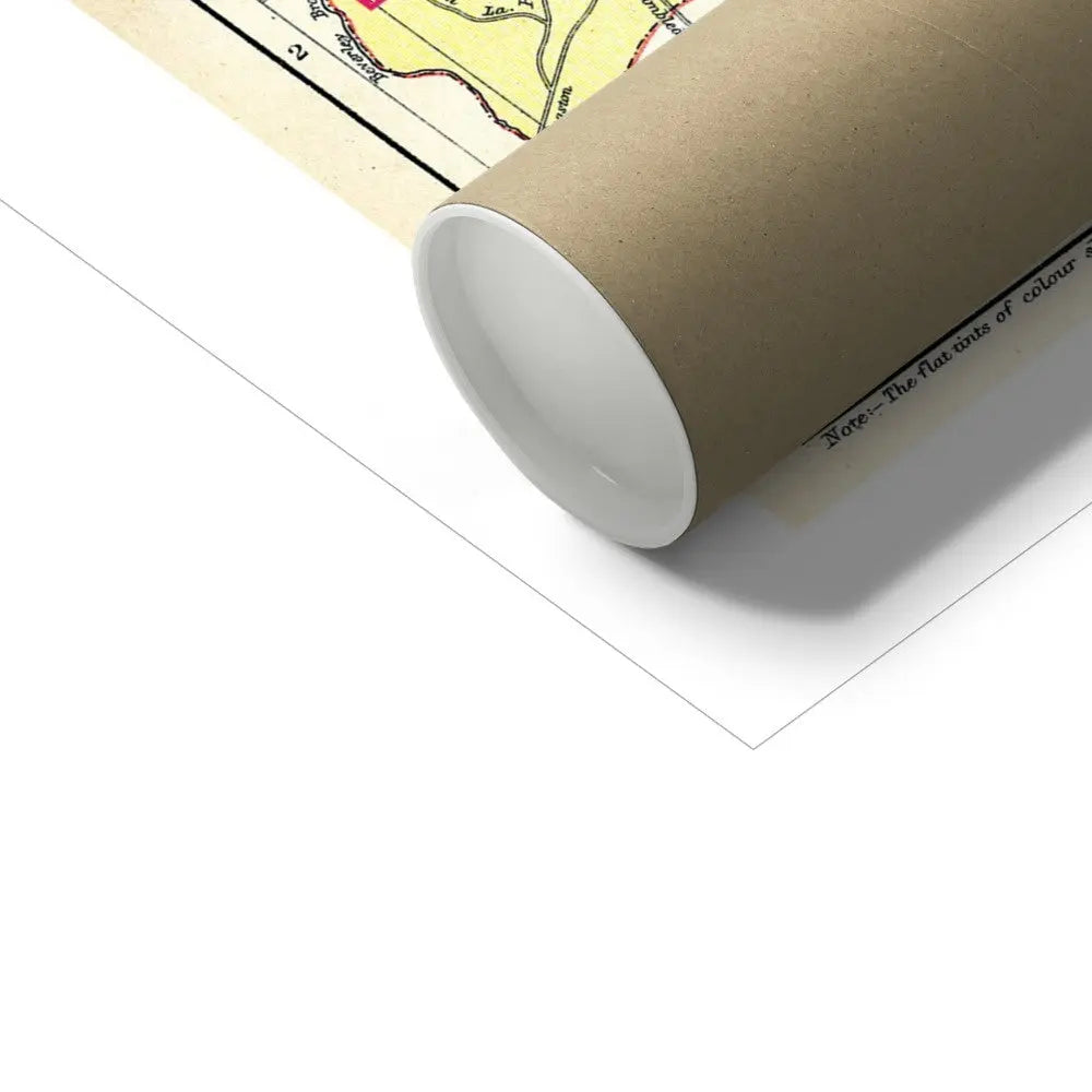 Coastal wall art featuring a personalised vintage city map print of London with pink font  - Unframed wall art