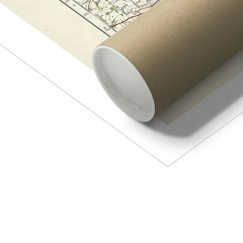 City map wall art featuring a personalised map print of Manchester with navy font - unframed wall art