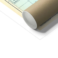 Map Print of Cornwall | Vintage Cornwall Map Print | Unframed Wall Art