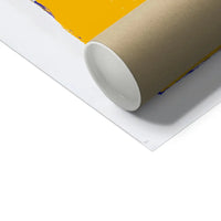 Ocean Air (Sunshine Yellow) Vintage Book Cover Art Print that is unframed.