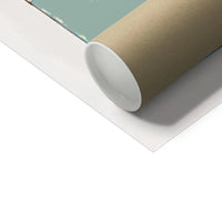 Our Happy Place quote print on vintage style book cover in sage green- Unframed