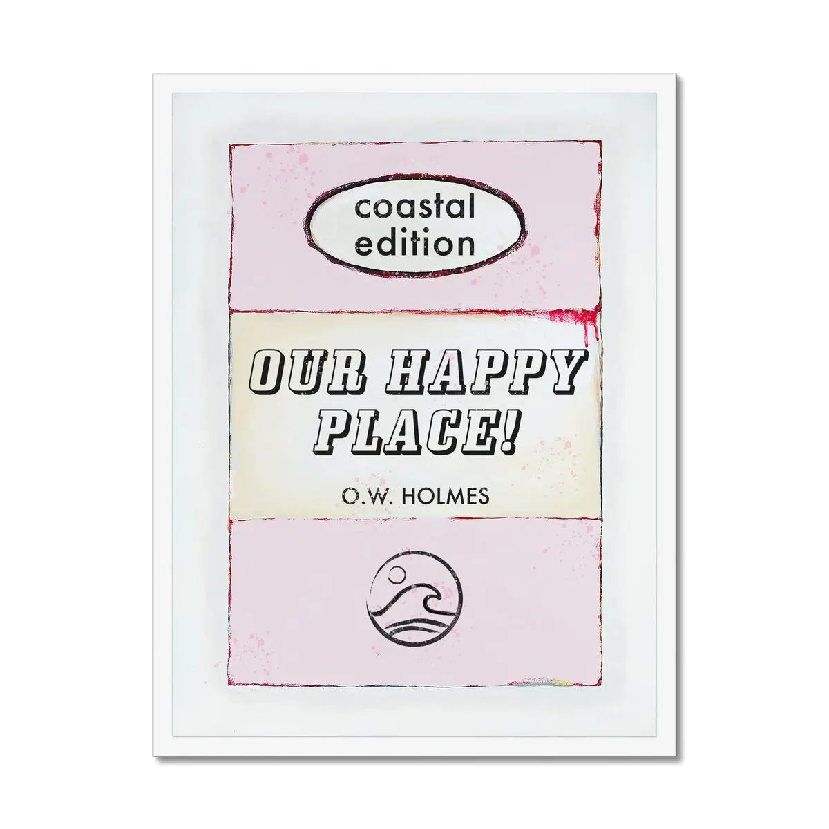 Our Happy Place Book Poster | Vintage Book Art Print - Framed Wall Art