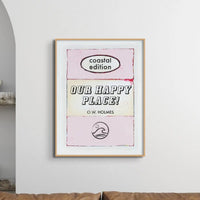 Our Happy Place Book Poster | Vintage Book Art Print - Framed Wall Art