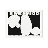 Black & White Abstract Wall Art - Pebble Stack No 5 - Unframed - Beach House Art