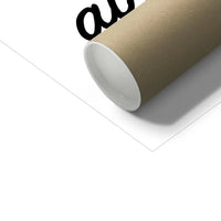 Unframed word art print of 'Salty Air' in white colour - coastal wall art