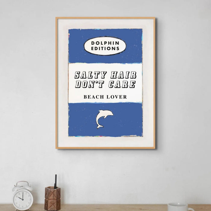 unframed Salty Hair (Sailor Blue) Vintage Book Cover Art Print.