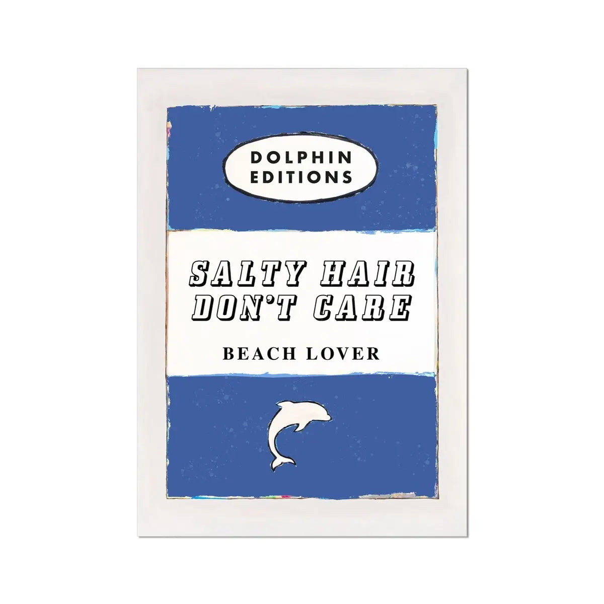 unframed Salty Hair (Sailor Blue) Vintage Book Cover Art Print.