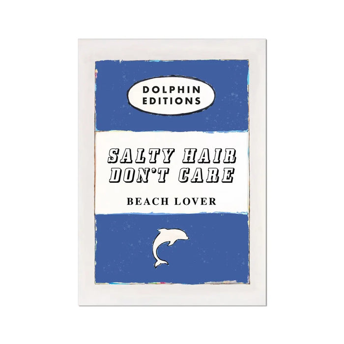 unframed Salty Hair (Sailor Blue) Vintage Book Cover Art Print.