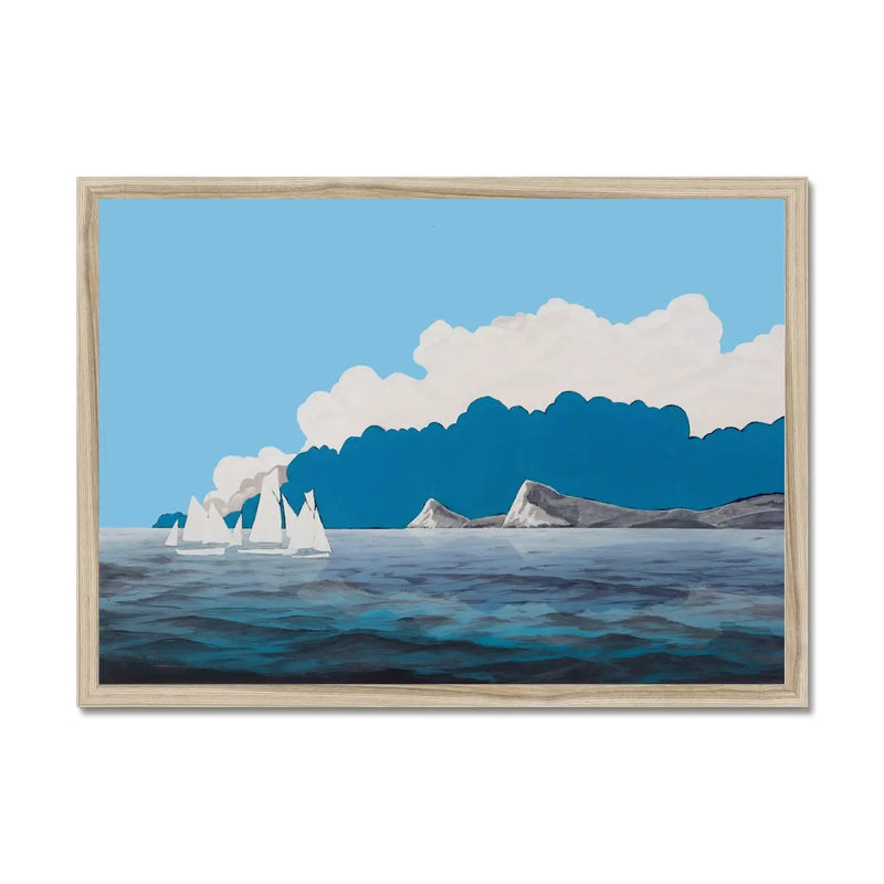 Seascape Art Print Morning Sail Framed