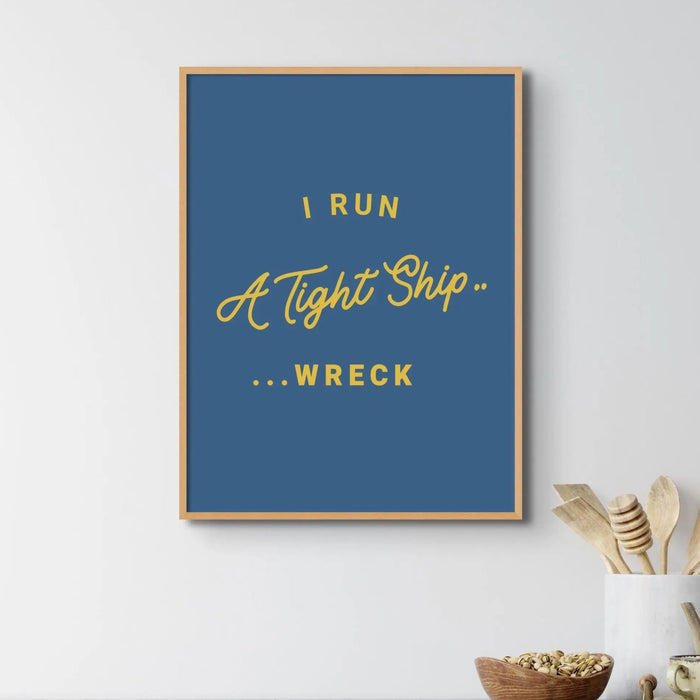 Ship Wreck Typography Art Print - Unframed Wall Art