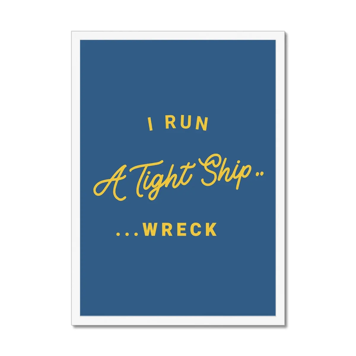 Ship Wreck Word Art Print in Marine - Framed Wall Art