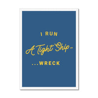 Ship Wreck Word Art Print in Marine - Framed Wall Art