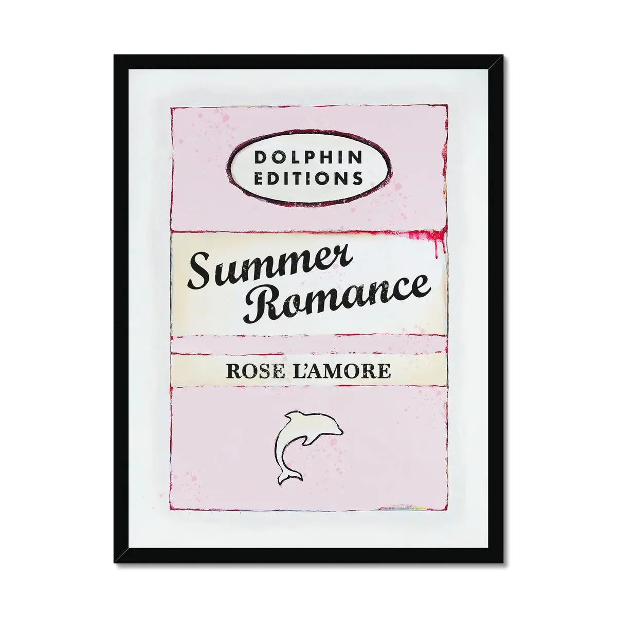 Summer Romance (Vintage Book Art) - Framed - Beach House Art