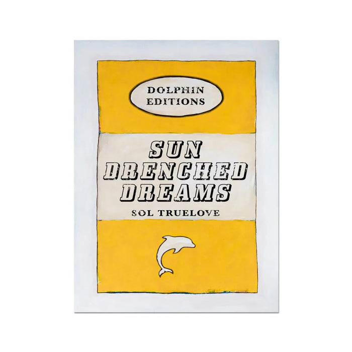 Vintage Book Art - Sun Drenched Dreams - Unframed - Beach House Art