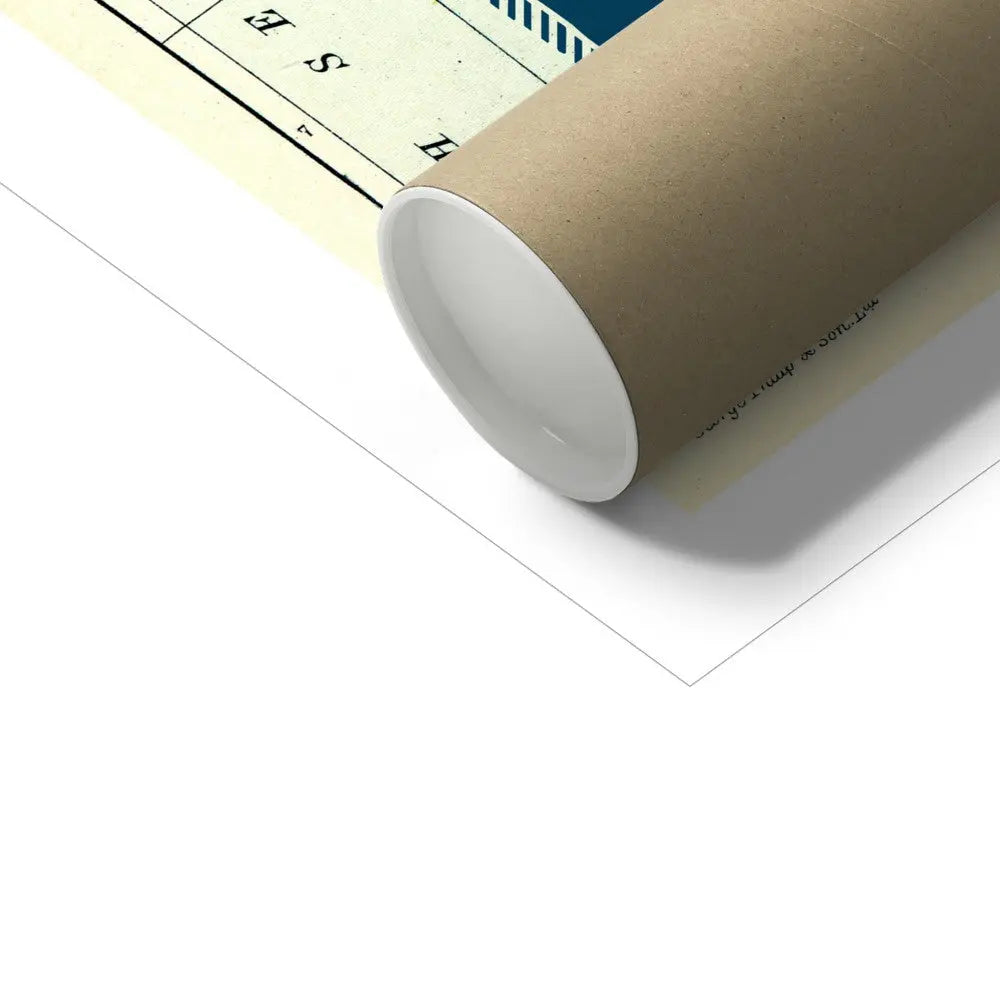 The Lakes is my Happy Place (Lake District Map) Vintage Map Art - Unframed - Beach House Art