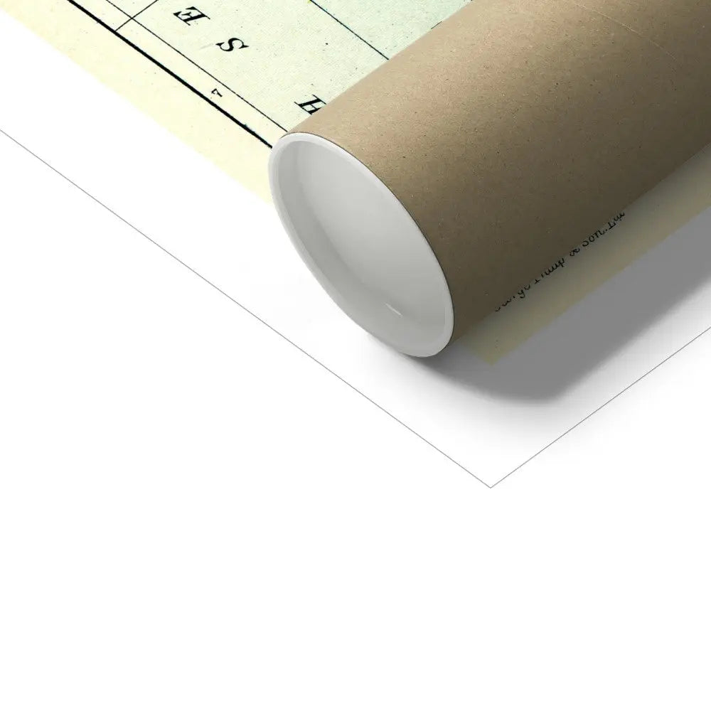 Wild Waters (Lake District Map) Vintage Map Art - Unframed - Beach House Art