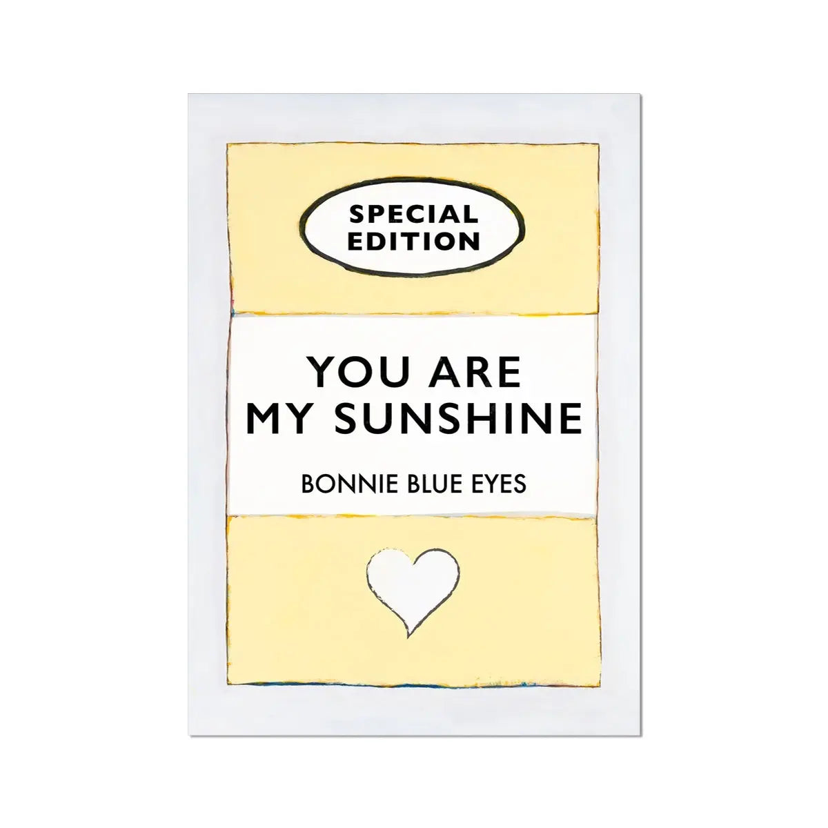 Beach House Art | You Are My Sunshine | Lyric Book Cover Art Print