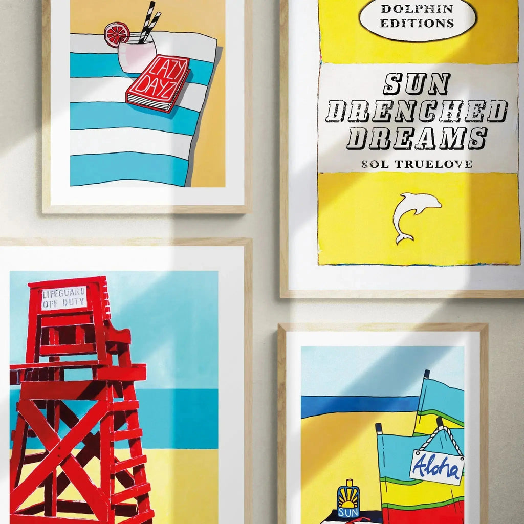GALLERY WALL IDEAS - BRIGHT & BOLD Beach House Art