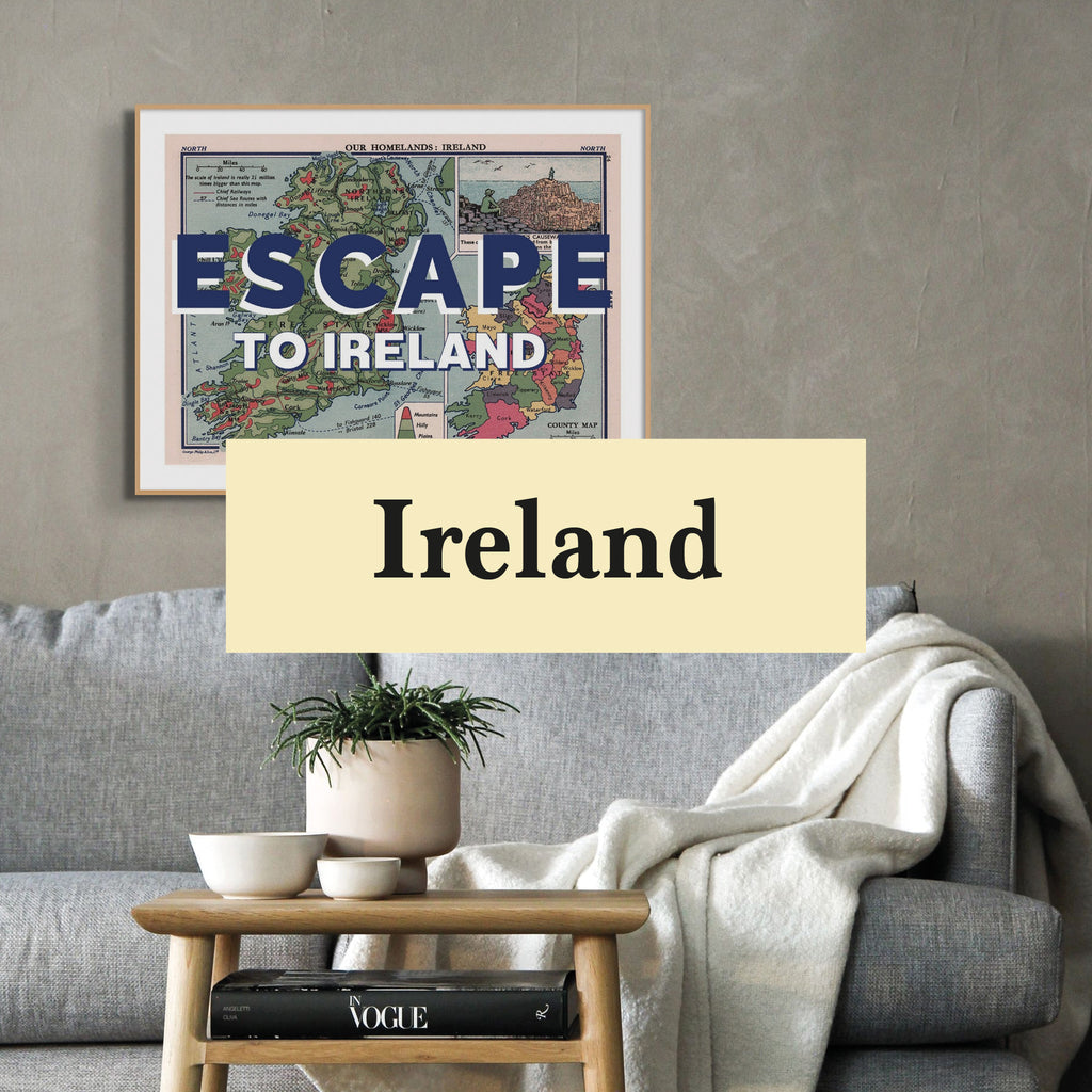Ireland Map Prints - A collection of vintage map prints of Ireland - Wall Art