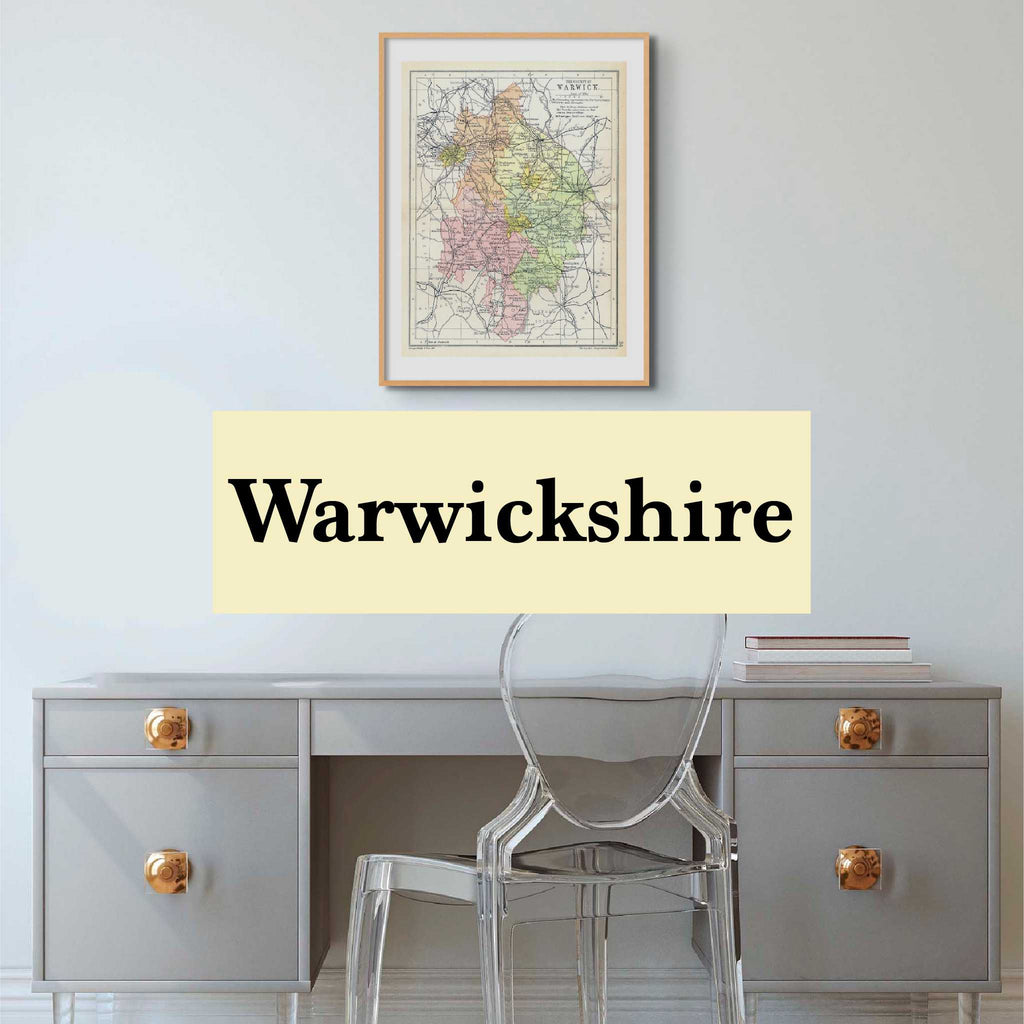 Warwick Map Prints -  A collection of map prints of Warwickshire