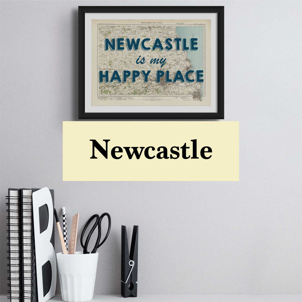 Newcastle Map Prints - A collection of map prints of Newcastle 
